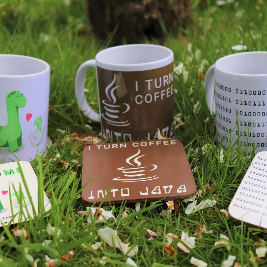 Mugs and coasters for everyday rituals